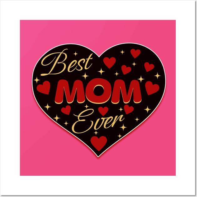 Best Mom Ever Wall Art by Ayzora Studio